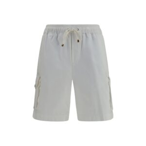 Brunello Cucinelli White Cotton Bermuda Shorts