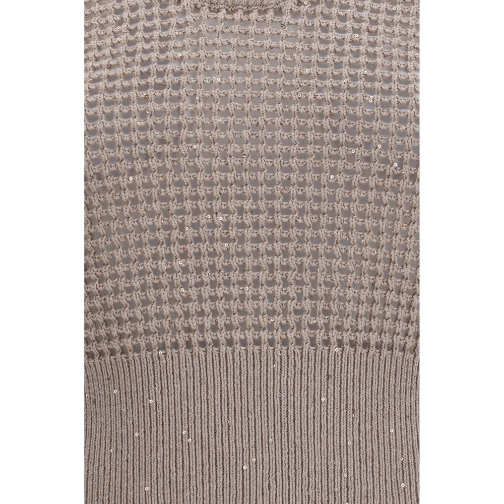 Brunello Cucinelli Beige Cotton Tank Tops - immagine 3