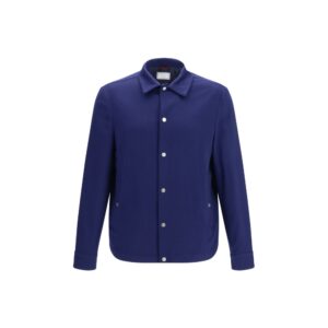 Brunello Cucinelli Blue Cashmere Full-Length Jacket