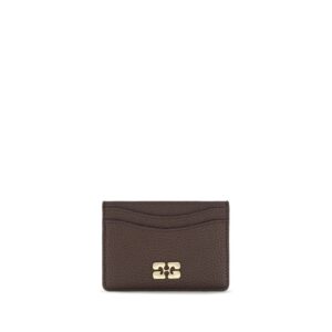 Ganni Brown Recycled Polyester Wallet