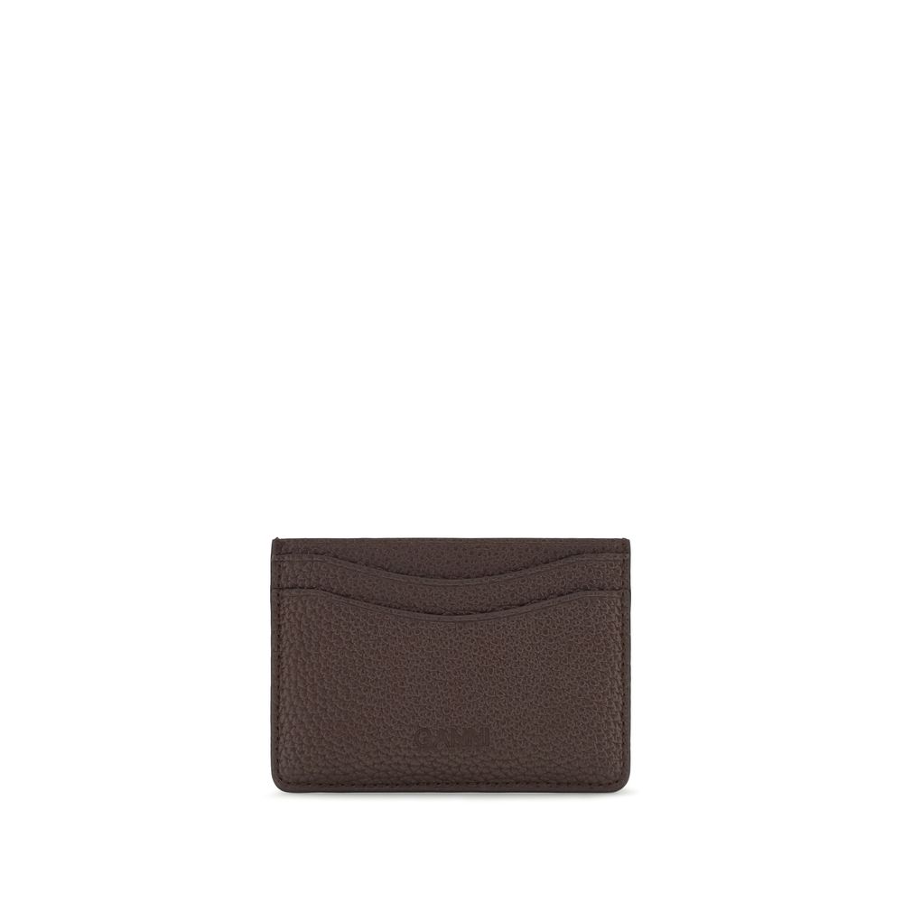 Ganni Brown Recycled Polyester Wallet - immagine 2