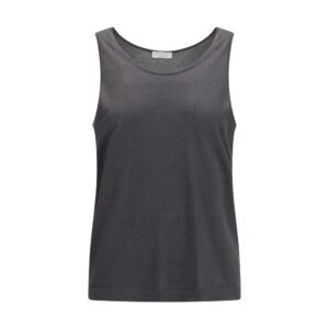 Brunello Cucinelli Gray Cashmere Tank Tops