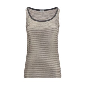 Brunello Cucinelli Beige Linen Tank Tops