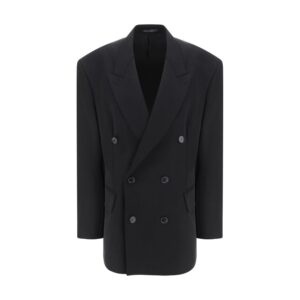 Balenciaga Black Wool Oves Aries Blazer