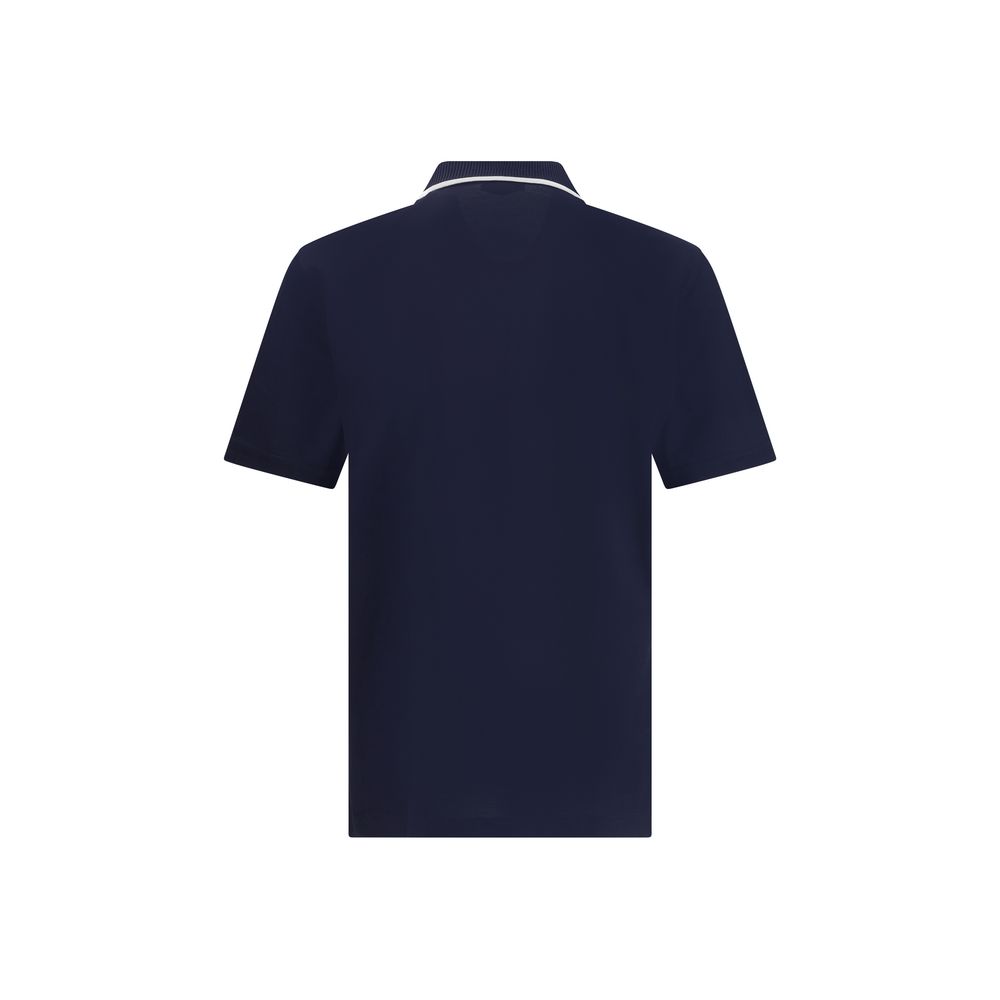 Ferragamo Blue Cotton Polo Shirt - immagine 2