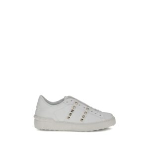 Valentino Garavani White Calf Leather Bos Taurus Sneakers