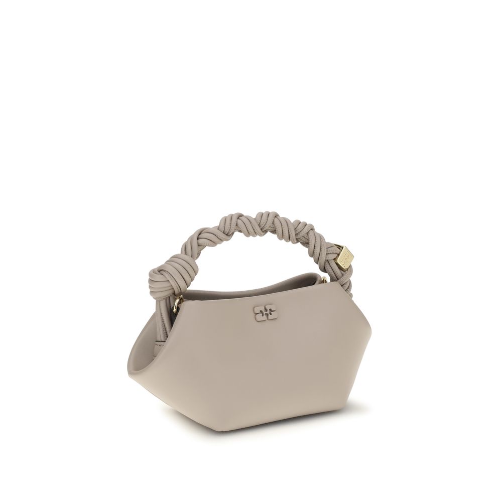 Ganni Gray Recycled Leather Handbag - immagine 2