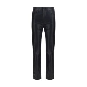 L'Agence Black Leather Pants
