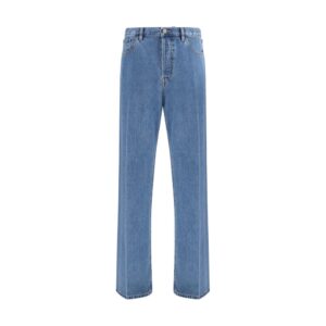 Valentino Blue Cotton Straight-Leg Jeans