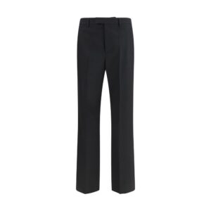 Valentino Black Wool Oves Aries Dress Pants