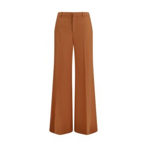 Chloé Orange Cotton Flared Pants