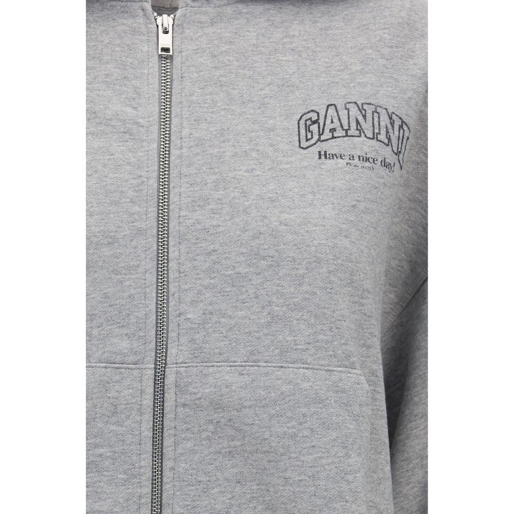 Ganni Gray Cotton Sweatshirt - immagine 3