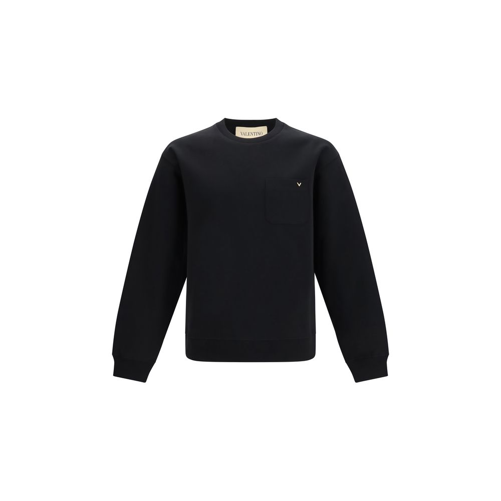 Valentino Black Cotton Sweatshirt
