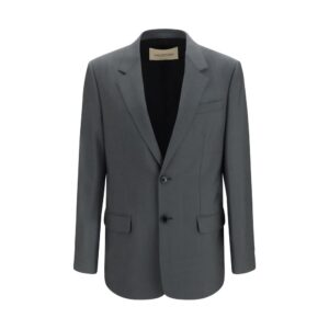 Valentino Gray Wool Oves Aries Jacket