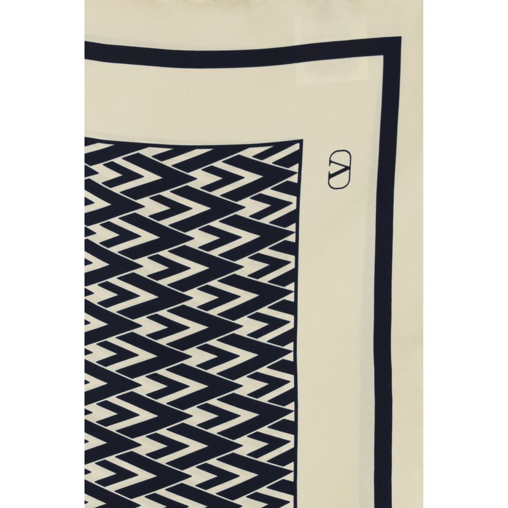 Valentino Garavani Beige Silk Scarf - immagine 3