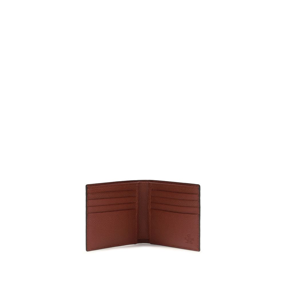 Valentino Garavani Bordeaux Calf Leather Bos Taurus Wallet - immagine 3