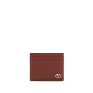 Valentino Garavani Bordeaux Calf Leather Bos Taurus Wallet