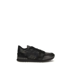 Valentino Garavani Black Polyester Athletic Sneakers