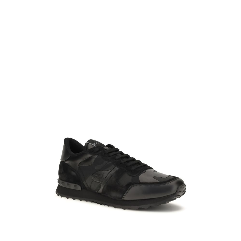 Valentino Garavani Black Polyester Athletic Sneakers - immagine 2