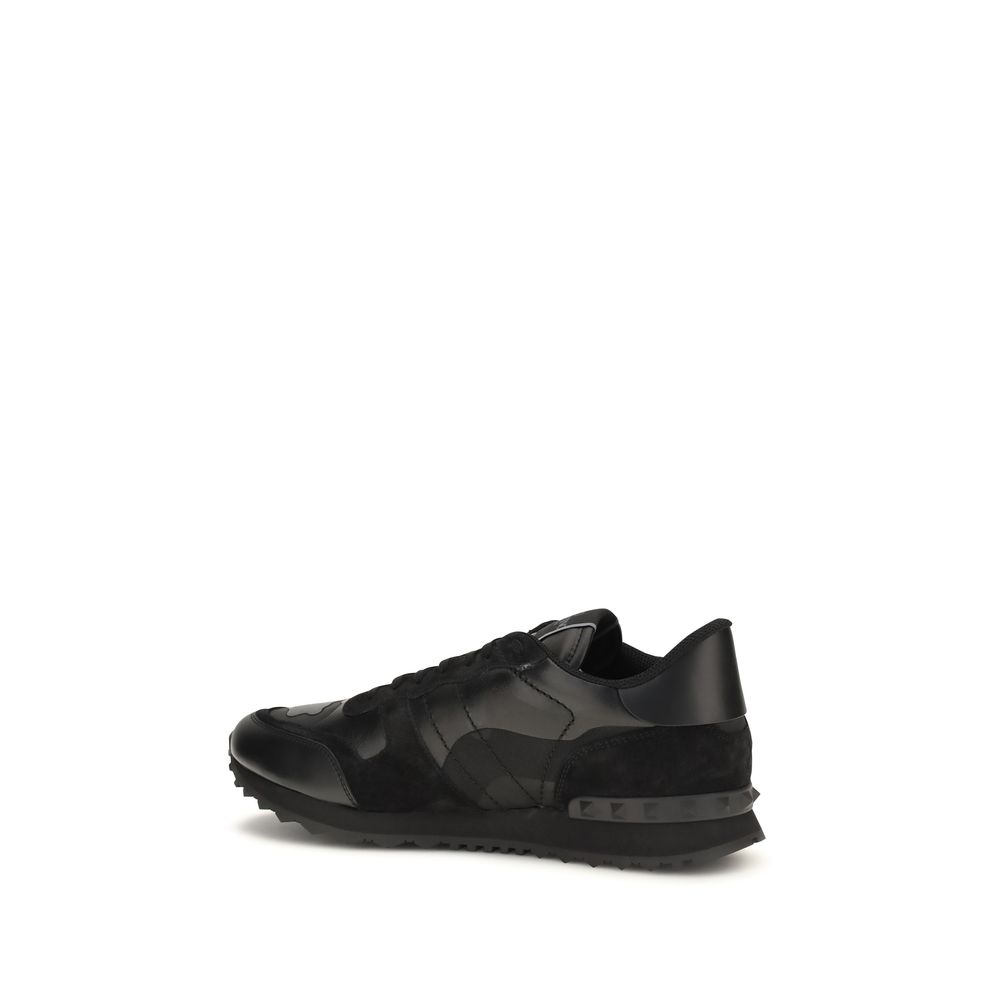 Valentino Garavani Black Polyester Athletic Sneakers - immagine 3