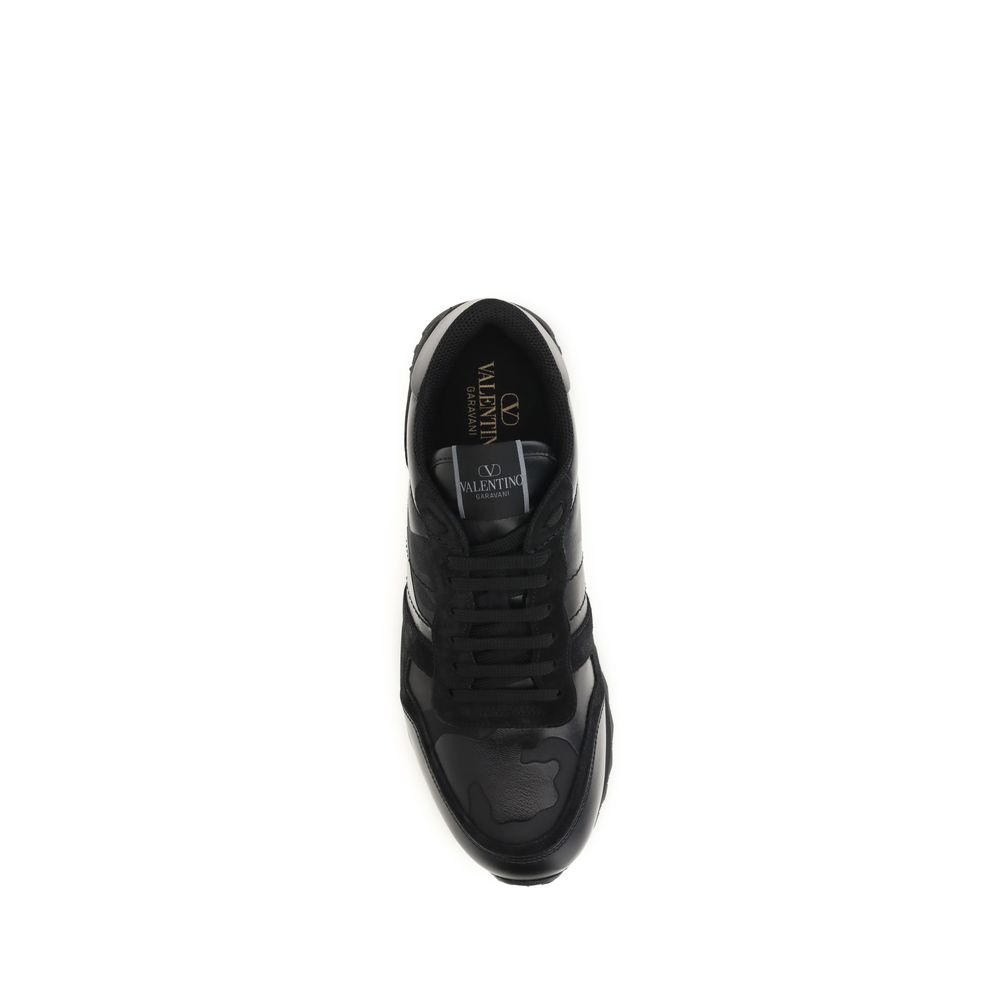 Valentino Garavani Black Polyester Athletic Sneakers - immagine 4