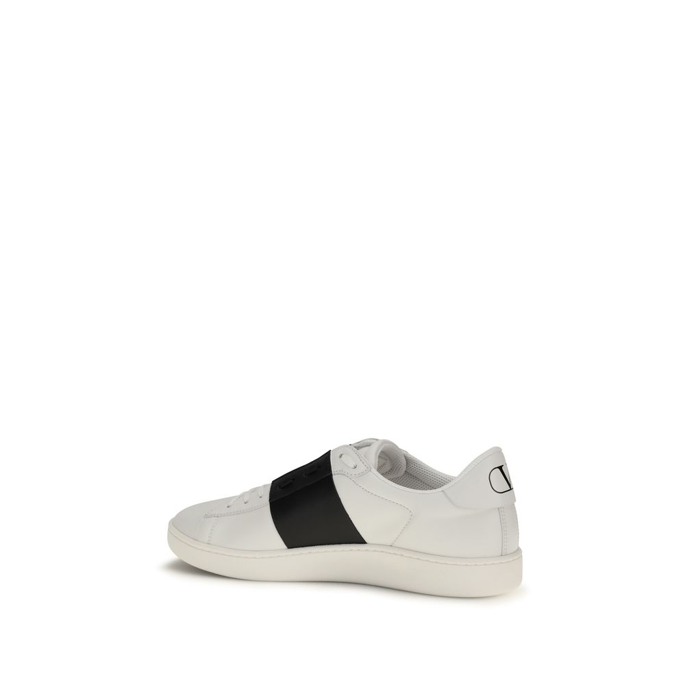 Valentino Garavani Black Calf Leather Bos Taurus Low Top Sneakers - immagine 3