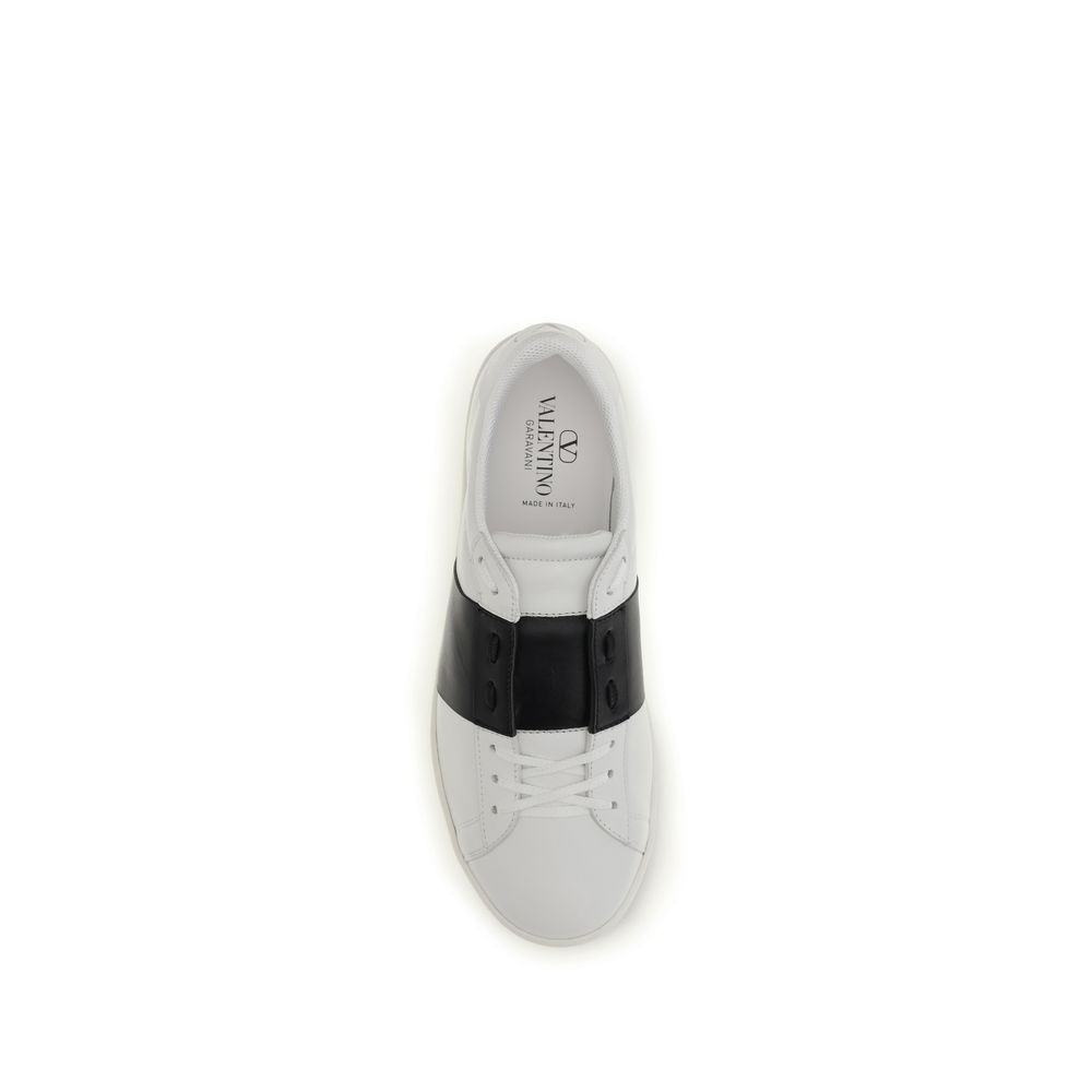 Valentino Garavani Black Calf Leather Bos Taurus Low Top Sneakers - immagine 4