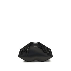 Alexander McQueen Black Calf Leather Bos Taurus Clutch Bag