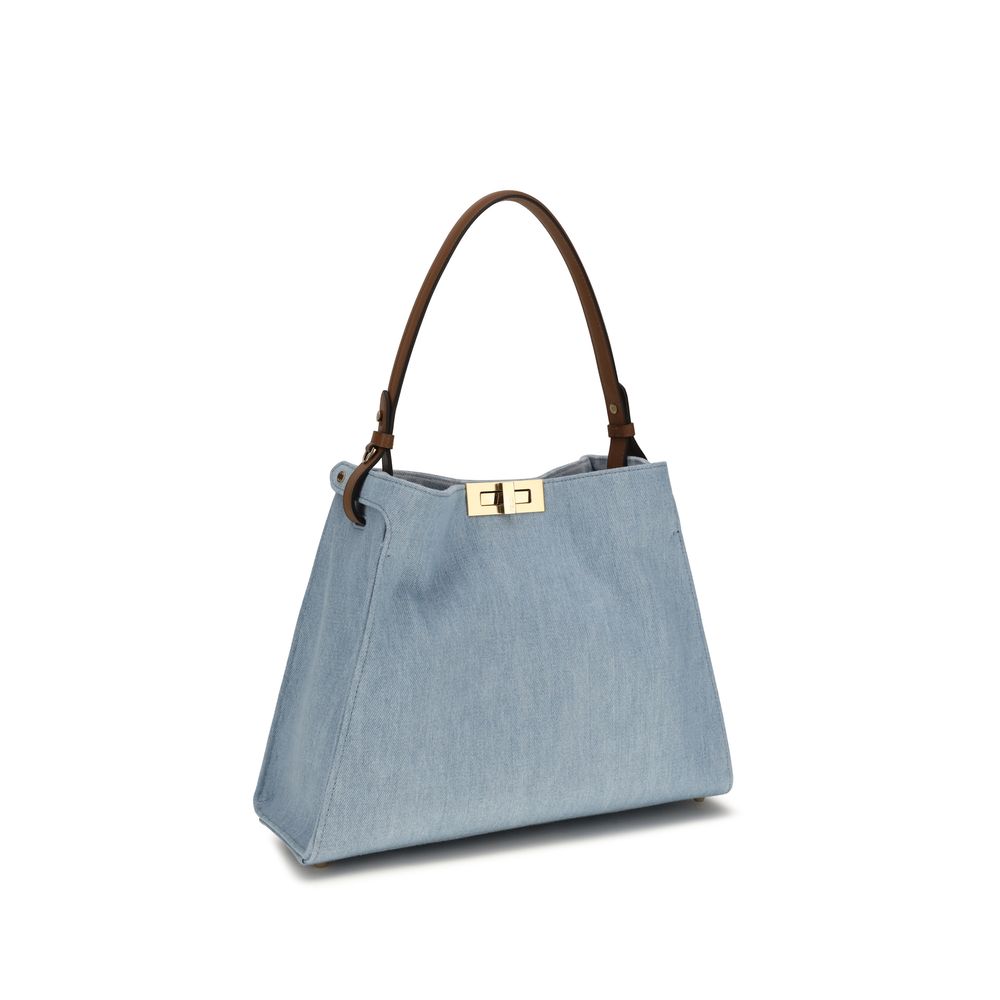 Fendi Blue Cotton Handbag - immagine 2