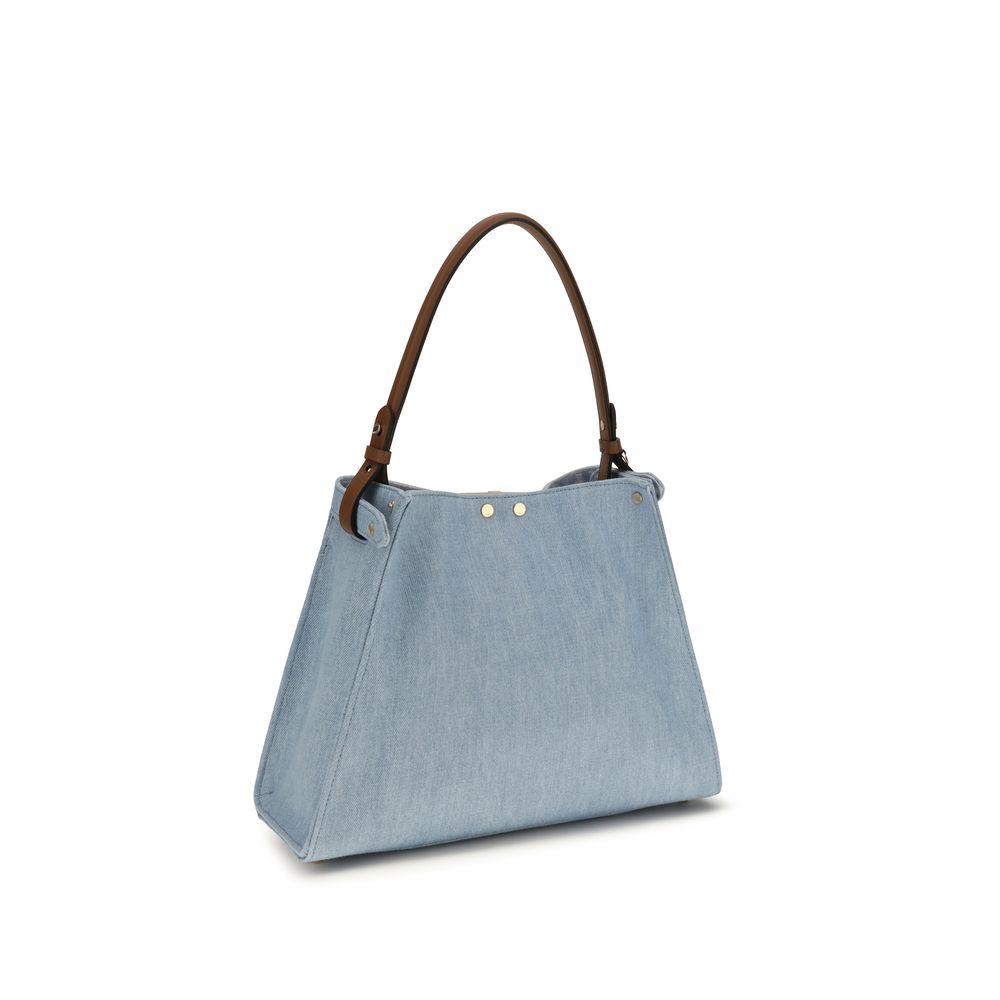 Fendi Blue Cotton Handbag - immagine 3