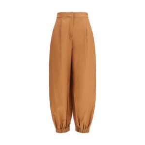 Fendi Brown Linen Casual Pants