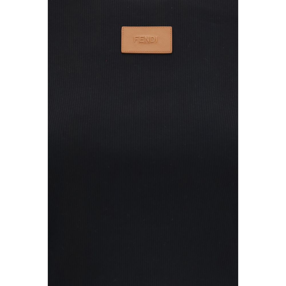 Fendi Black Cotton T-Shirt - immagine 3