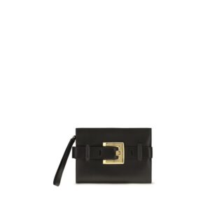 Balmain Black Lamb Ovis Aries Aries Clutch Bag