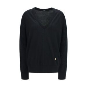 Balmain Black Wool Oves Aries Sweatshirt