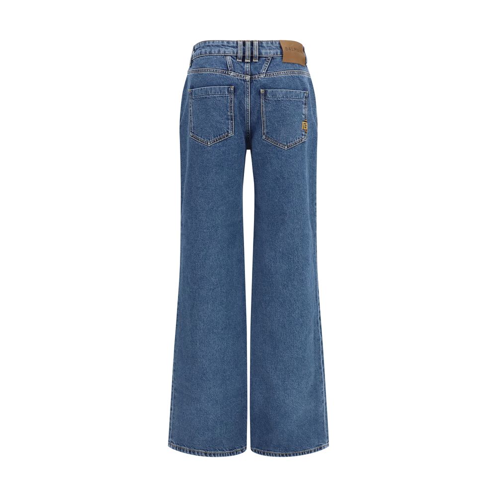 Balmain Blue Cotton Jeans Denim - immagine 2
