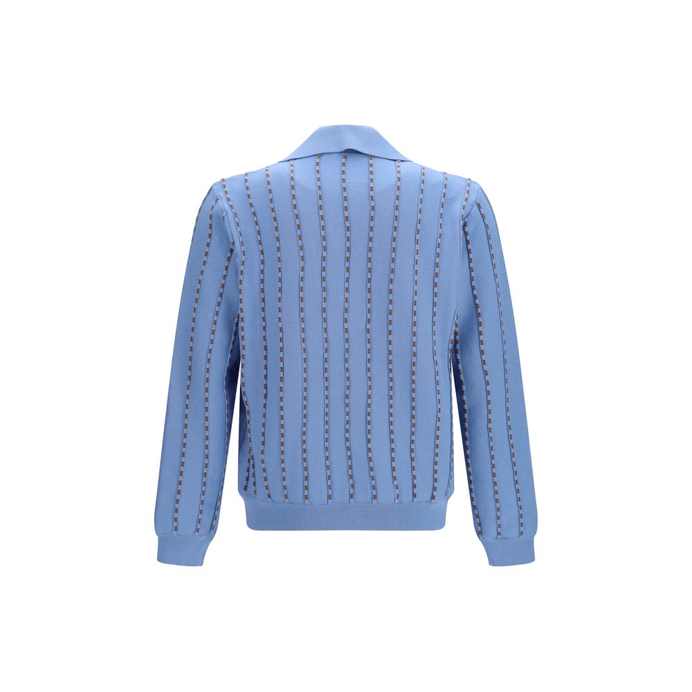 Fendi Blue Cotton Sweatshirt - immagine 2