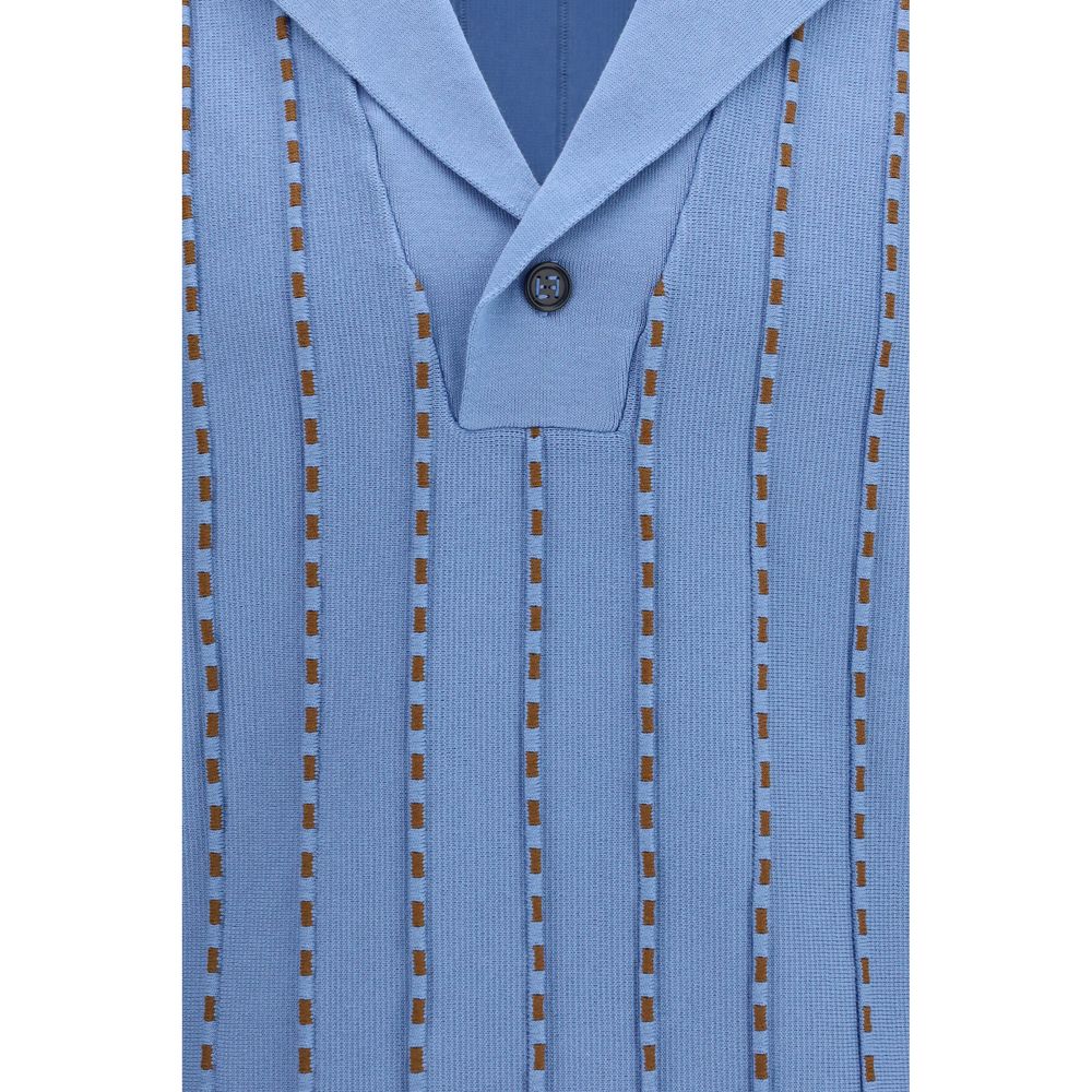 Fendi Blue Cotton Sweatshirt - immagine 3