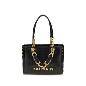 Balmain Black Calf Leather Bos Taurus Shoulder Bag