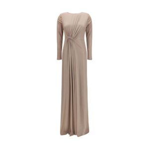 Nissa Beige Polyester Casual Dress