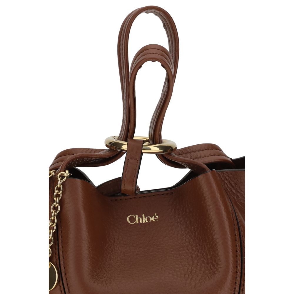 Chloé Brown Calf Leather Bos Taurus Shoulder Bag - immagine 4
