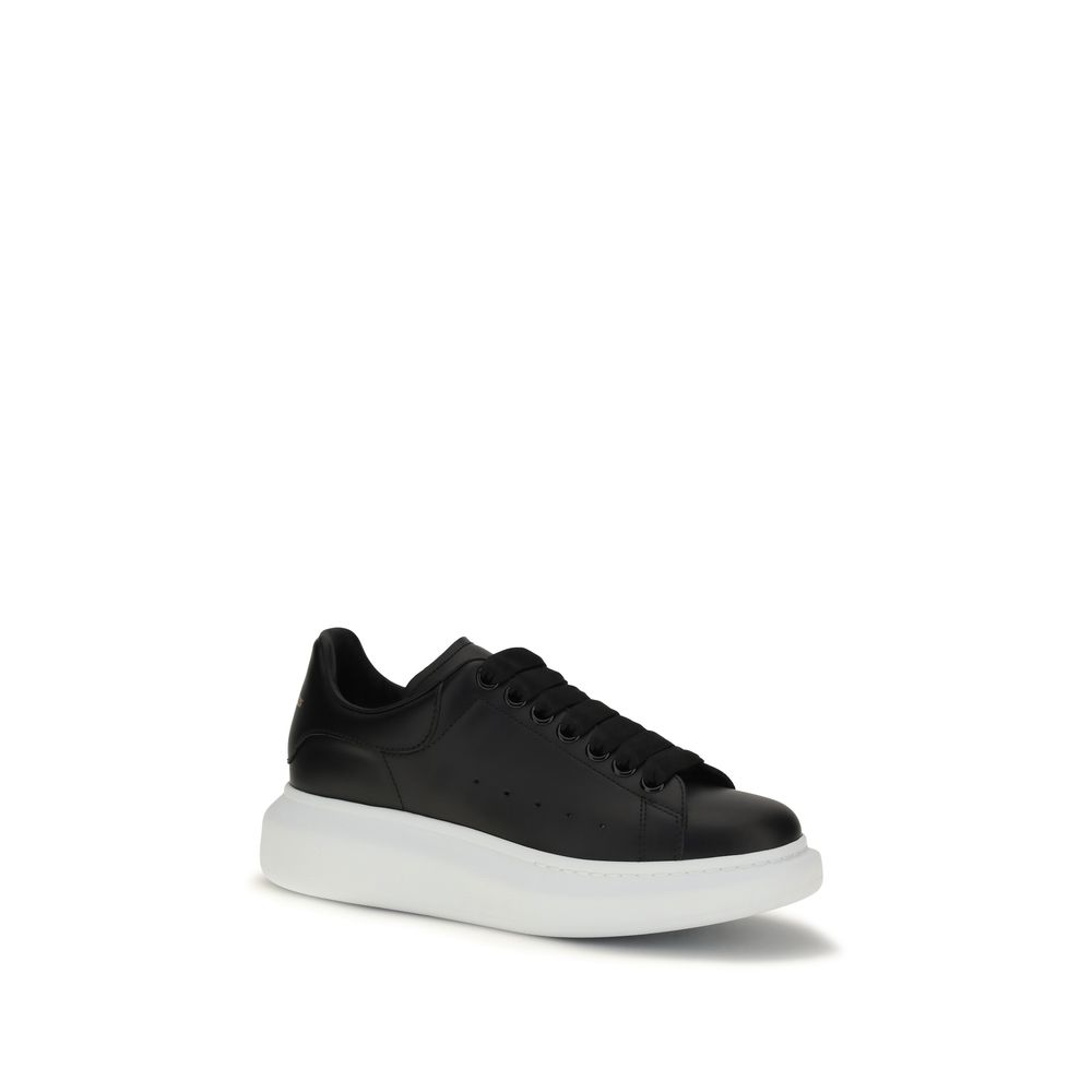 Alexander McQueen Black Calf Leather Bos Taurus Platform Sneakers - immagine 2