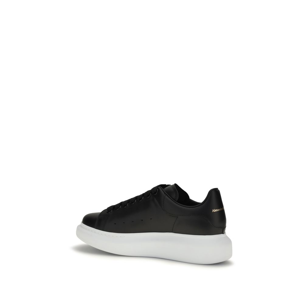 Alexander McQueen Black Calf Leather Bos Taurus Platform Sneakers - immagine 3