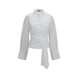 7FOR White Cotton Dress Shirt