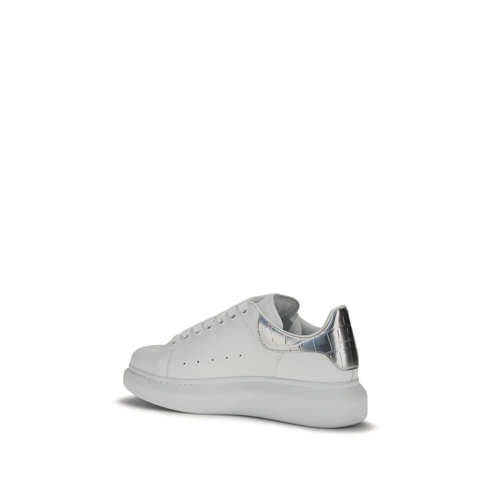 Alexander McQueen White Calf Leather Bos Taurus Platform Sneakers - immagine 3