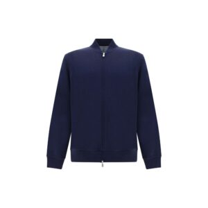 Brunello Cucinelli Blue Cotton Sweatshirt