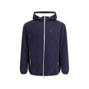 Brunello Cucinelli Blue Nylon Shell Jacket