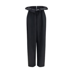Khaite Black Wool Oves Aries Casual Pants
