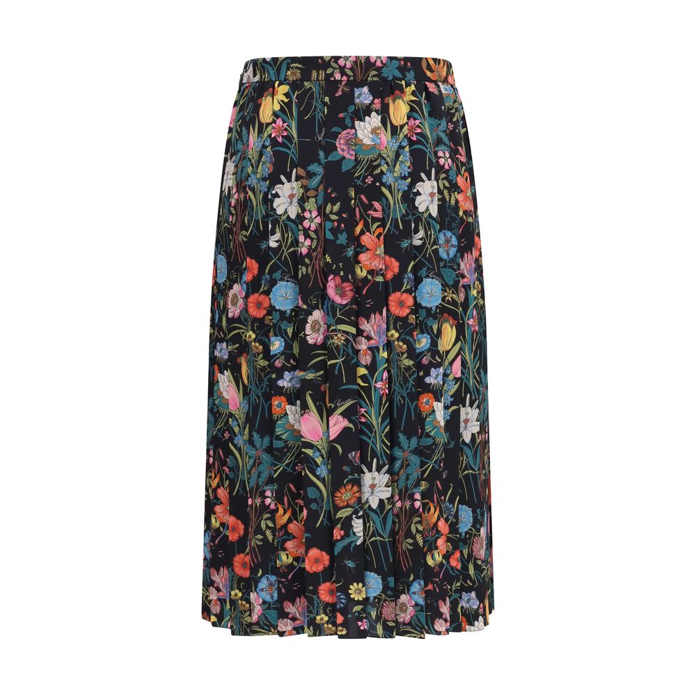 Gucci Multicolor Silk Midi Skirt - immagine 2
