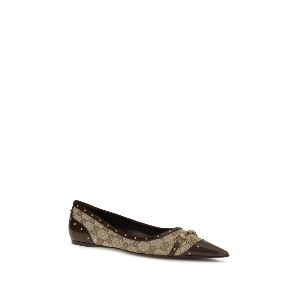 Gucci Beige Polyester Ballet Flats - immagine 2