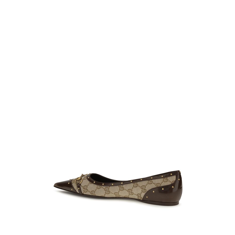 Gucci Beige Polyester Ballet Flats - immagine 3